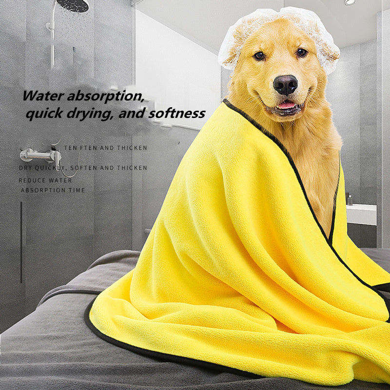 Dog Towels For Drying Dogs Drying Towel Dog Bath Towel, Quick-drying Pet Dog And Cat Towels Soft Fiber Towels Robe Super Absorbent Quick Drying Soft Microfiber Pet Towel For Dogs, Cats Yellow - MSSempire