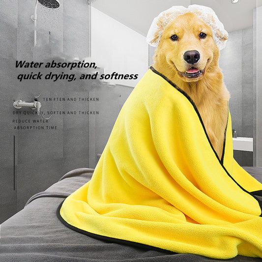 Dog Towels For Drying Dogs Drying Towel Dog Bath Towel, Quick-drying Pet Dog And Cat Towels Soft Fiber Towels Robe Super Absorbent Quick Drying Soft Microfiber Pet Towel For Dogs, Cats Yellow - MSSempire
