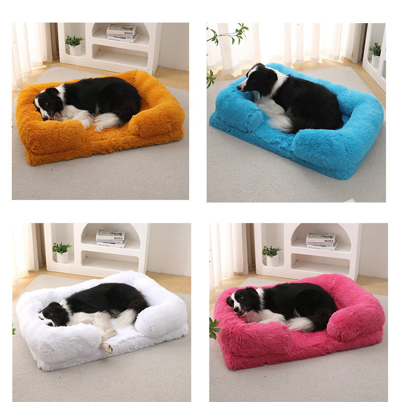 Plush Round Pet Bed Dog Bed Winter - MSSempire