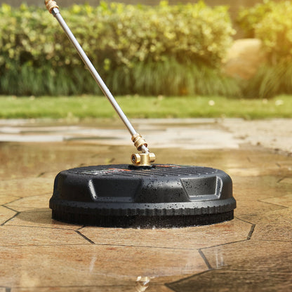 Pressure Washer Surface Cleaner Universal, Pressure Washer Attachment 4000 Max PSI With 2 Extension Wand,  Quick-Connect Connector Power Concrete Cleaner, For Floor Driveway, Patio